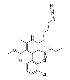 2-(2-azidoethoxy)methyl-4-(2,3-dichlorophenyl)-3-ethoxycarbonyl-5-methoxycarbonyl-6-methyl-1,4-dihydropyridine Structure