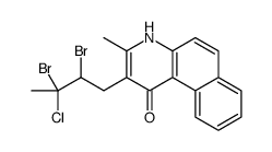 2-(2,3-dibromo-3-chlorobutyl)-3-methyl-4H-benzo[f]quinolin-1-one结构式