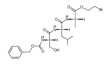 N-Benzyloxycarbonyl-L-seryl-L-leucyl-L-alanin-2-bromethylester Structure