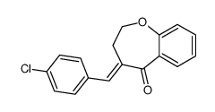 4-[1-(4-Chloro-phenyl)-meth-(E)-ylidene]-3,4-dihydro-2H-benzo[b]oxepin-5-one结构式