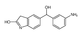 5-[(3-aminophenyl)-hydroxymethyl]-1,3-dihydroindol-2-one结构式