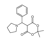 2,2-dimethyl-5-(phenyl(pyrrolidin-1-yl)methyl)-1,3-dioxane-4,6-dione Structure