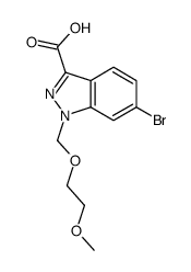 6-bromo-1-(2-methoxyethoxymethyl)indazole-3-carboxylic acid Structure