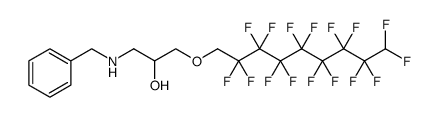 2-Propanol, 1-[(2,2,3,3,4,4,5,5,6,6,7,7,8,8,9,9-hexadecafluorononyl)oxy]-3-[(phenylmethyl)amino] Structure