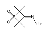 3-hydrazono-2,2,4,4-tetramethylthietane 1,1-dioxide结构式