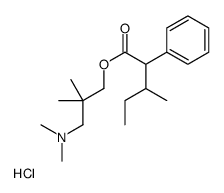 [3-(dimethylamino)-2,2-dimethylpropyl] 3-methyl-2-phenylpentanoate,hydrochloride Structure