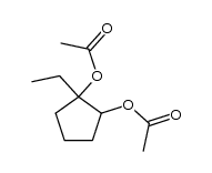 1,2-Acetoxy-1-aethyl-cyclopentan Structure