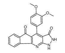 4-(3,4-dimethoxyphenyl)-1,2-dihydro-5H-indeno[1,2-b]pyrazolo[4,3-e]pyridin-3,5-dione Structure