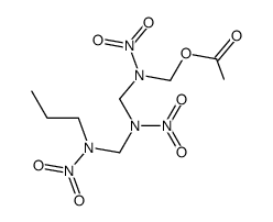 1-acetoxy-2,4,6-trinitro-2,4,6-triaza-nonane结构式