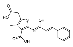 5-(carboxymethyl)-4-methyl-2-[[(E)-3-phenylprop-2-enoyl]amino]thiophene-3-carboxylic acid结构式