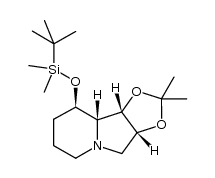 (3aR,9R,9aS,9bS)-9-(tert-butyldimethylsilyloxy)-2,2-dimethyl-octahydro-[1,3]dioxolo[4,5-a]indolizine structure