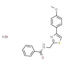 N-{[4-(4-甲氧基苯基)-1,3-噻唑-2-基]甲基}苯甲酰胺氢溴酸盐结构式