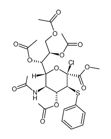 5-(Acetylamino)-2-chloro-2,5-dideoxy-3-S-phenyl-3-thio-D-erythro-α-L-gluco-2-nonulopyranosonic Acid Methyl Ester 4,7,8,9-Tetraacetate结构式