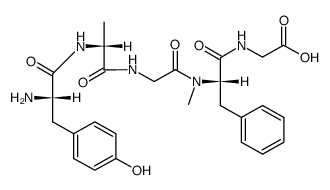 {(S)-2-[(2-{(R)-2-[(S)-2-Amino-3-(4-hydroxy-phenyl)-propionylamino]-propionylamino}-acetyl)-methyl-amino]-3-phenyl-propionylamino}-acetic acid结构式