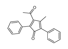 3-acetyl-4-methyl-2,5-diphenylcyclopenta-2,4-dien-1-one Structure