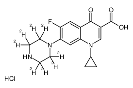 Ciprofloxacin-D8 hydrochloride hydrate (see Data Sheet) structure