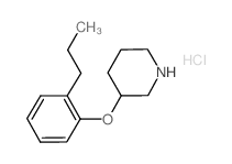 3-(2-Propylphenoxy)piperidine hydrochloride结构式