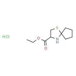 Ethyl 1-thia-4-azaspiro[4.4]nonane-3-carboxylatehydrochloride structure