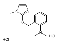 N,N-dimethyl-2-[(1-methylimidazol-2-yl)sulfanylmethyl]aniline,dihydrochloride Structure