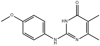 2-[(4-甲氧苯基)氨基]-5,6-二甲基嘧啶-4(3H)-酮结构式