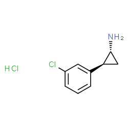 反式-2-(3-氯苯基)环丙-1-胺盐酸盐结构式