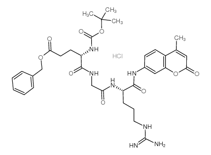 BOC-GLU(OBZL)-GLY-ARG-AMC · HCL结构式