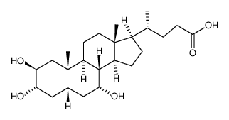 (2b,3a,5b,7a)-2,3,7-trihydroxy-Cholan-24-oic acid结构式