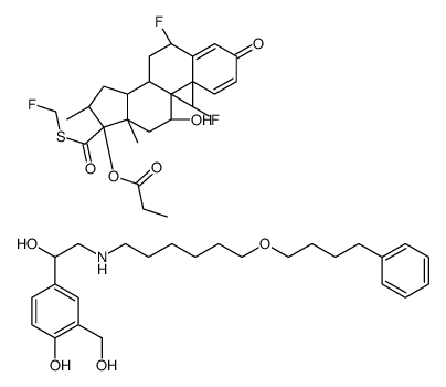 沙美特罗氟替卡松丙酸酯混合物结构式
