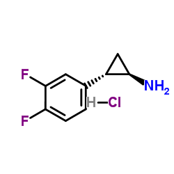 (1R,2S)-2-(3,4-二氟苯基)环丙胺盐酸盐结构式