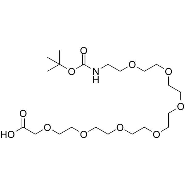 Boc-NH-PEG7-acetic acid Structure