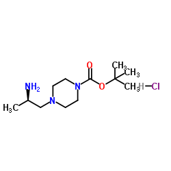 2-Methyl-2-propanyl 4-[(2R)-2-aminopropyl]-1-piperazinecarboxylate hydrochloride (1:1)图片