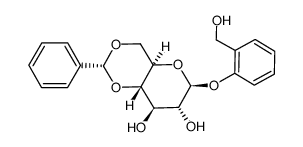 4',6'-O-Benzylidene-7-hydroxy-o-tolyl-β-D-glucopyranoside Structure