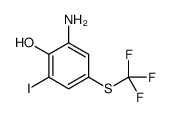 2-amino-6-iodo-4-(trifluoromethylsulfanyl)phenol结构式