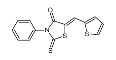 3-phenyl-2-sulfanylidene-5-(thiophen-2-ylmethylidene)-1,3-thiazolidin-4-one Structure