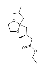 ethyl (3S)-5,5-ethylenedioxy-3,7-dimethyl-octanoate Structure