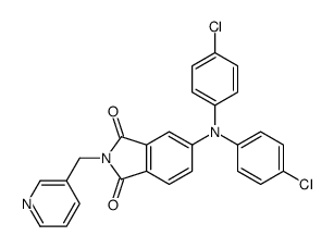 5-(4-chloro-N-(4-chlorophenyl)anilino)-2-(pyridin-3-ylmethyl)isoindole-1,3-dione Structure