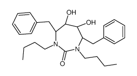 (4R,5S,6S,7R)-4,7-dibenzyl-1,3-dibutyl-5,6-dihydroxy-1,3-diazepan-2-on e Structure