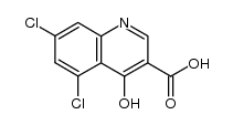 4-hydroxy-5,7-dichloroquinoline-3-carboxylic acid结构式