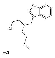 N-(1-benzothiophen-3-ylmethyl)-N-(2-chloroethyl)butan-1-amine,hydrochloride Structure