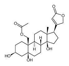 3β,5,14-Trihydroxy-19-acetoxy-5β-card-20(22)-enolide结构式