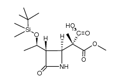 (R)-2-((2S,3S)-3-((R)-1-((tert-butyldimethylsilyl)oxy)ethyl)-4-oxoazetidin-2-yl)-3-methoxy-2-methyl-3-oxopropanoic-1-13Cacid结构式