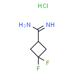 3,3-difluorocyclobutane-1-carboximidamide hydrochloride Structure