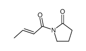 1-[(E)-2-butenoyl]-2-pyrrolidinone结构式