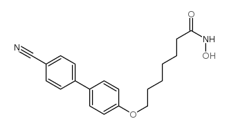 HEPTANAMIDE, 7-[(4'-CYANO[1,1'-BIPHENYL]-4-YL)OXY]-N-HYDROXY-结构式