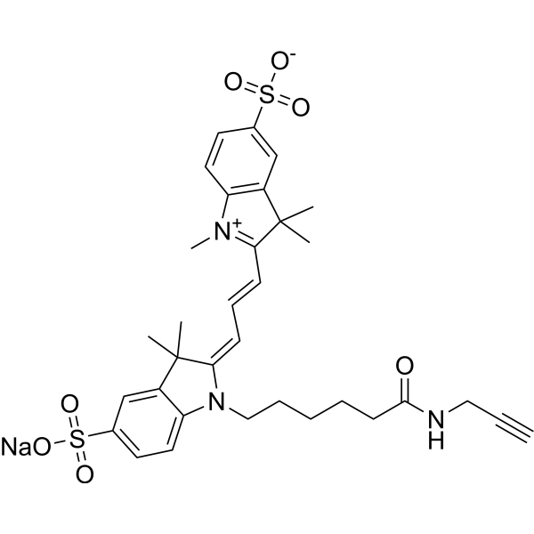 diSulfo-Cy3 alkyne结构式