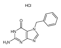 6H-Purin-6-one, 2-amino-1,7-dihydro-7-(phenylmethyl)- (hydrochloride)(1:1) structure