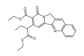 ethyl 7-(1-ethoxy-1-oxobutan-2-yl)-9-oxo-9,11-dihydroindolizino[1,2-b]quinoline-8-carboxylate Structure