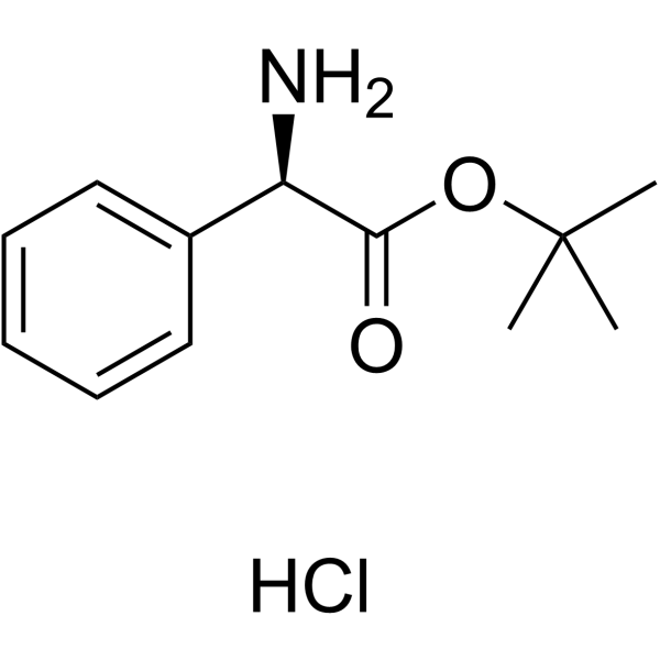 (R)-2-氨基-2-苯基乙酸叔丁酯盐酸盐结构式