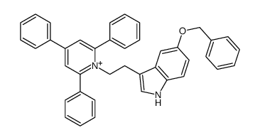 5-phenylmethoxy-3-[2-(2,4,6-triphenylpyridin-1-ium-1-yl)ethyl]-1H-indole结构式