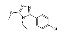 3-(4-Chlorophenyl)-4-ethyl-5-(methylthio)-4H-1,2,4-triazole结构式